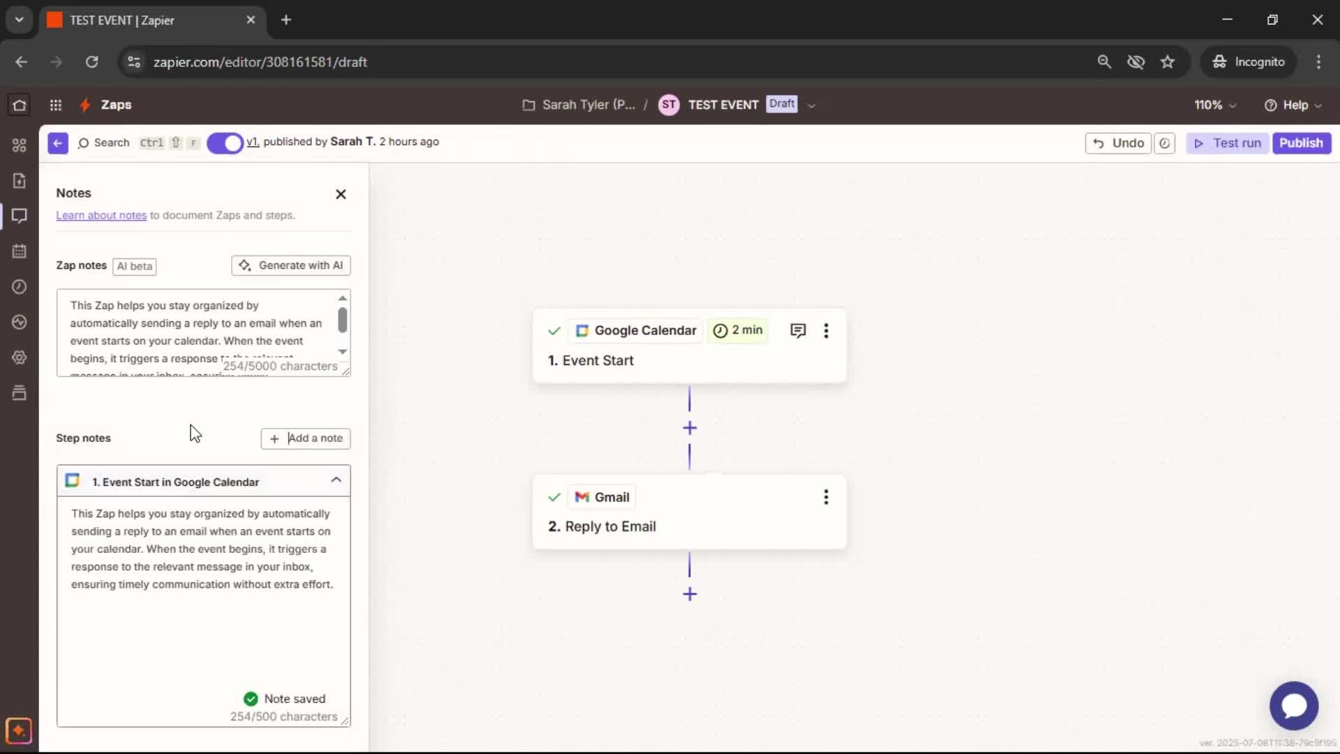 Creating a note screenshot