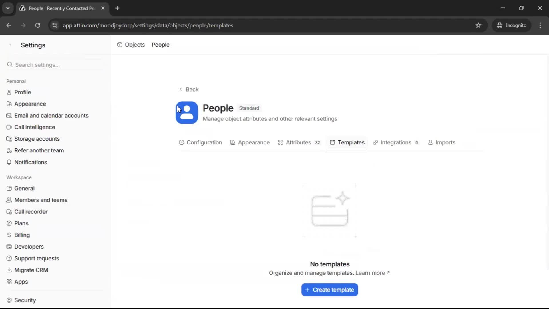 Creating new contact screenshot