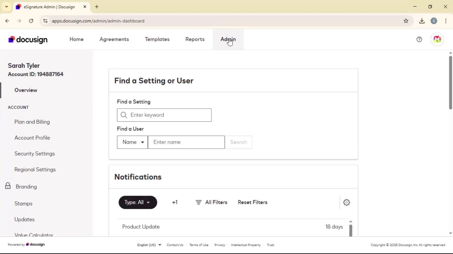 Adding permission profile on Docusign video thumbnail