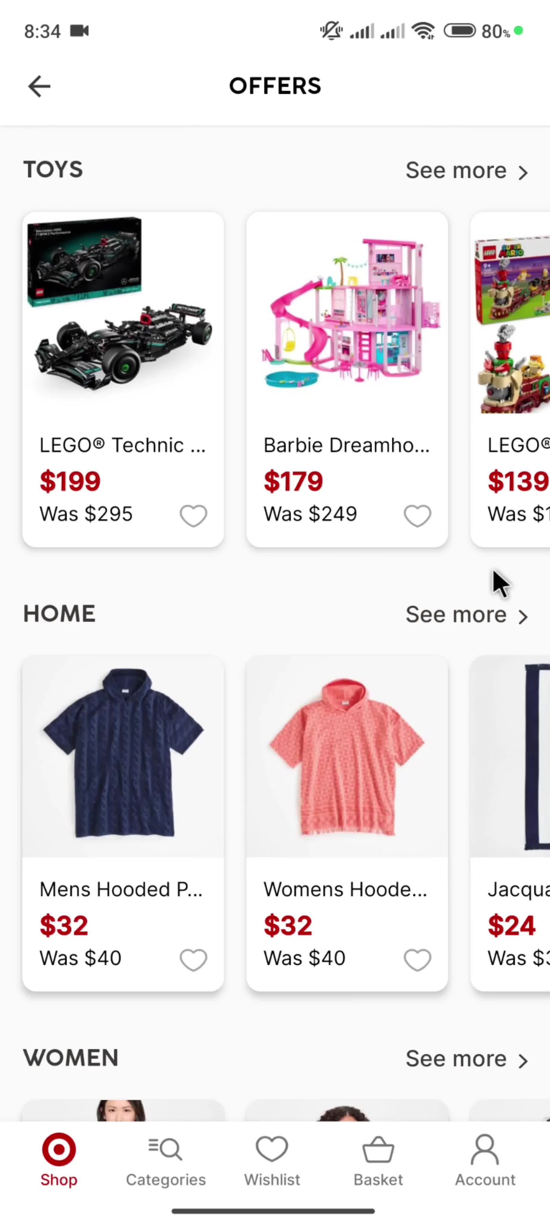 Adding to favorites on Target video thumbnail