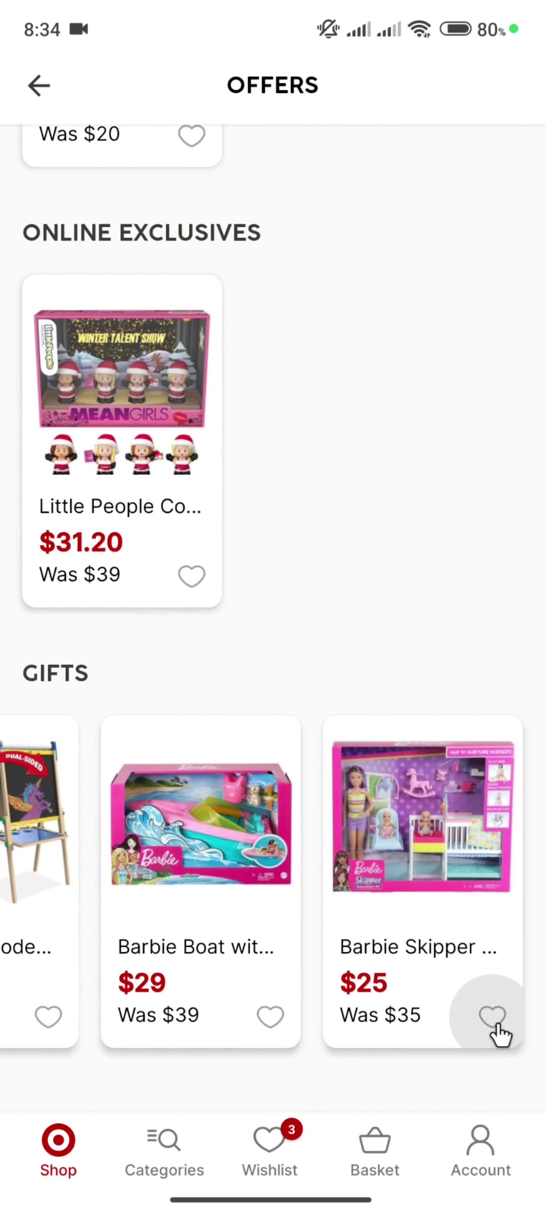 Adding to favorites screenshot