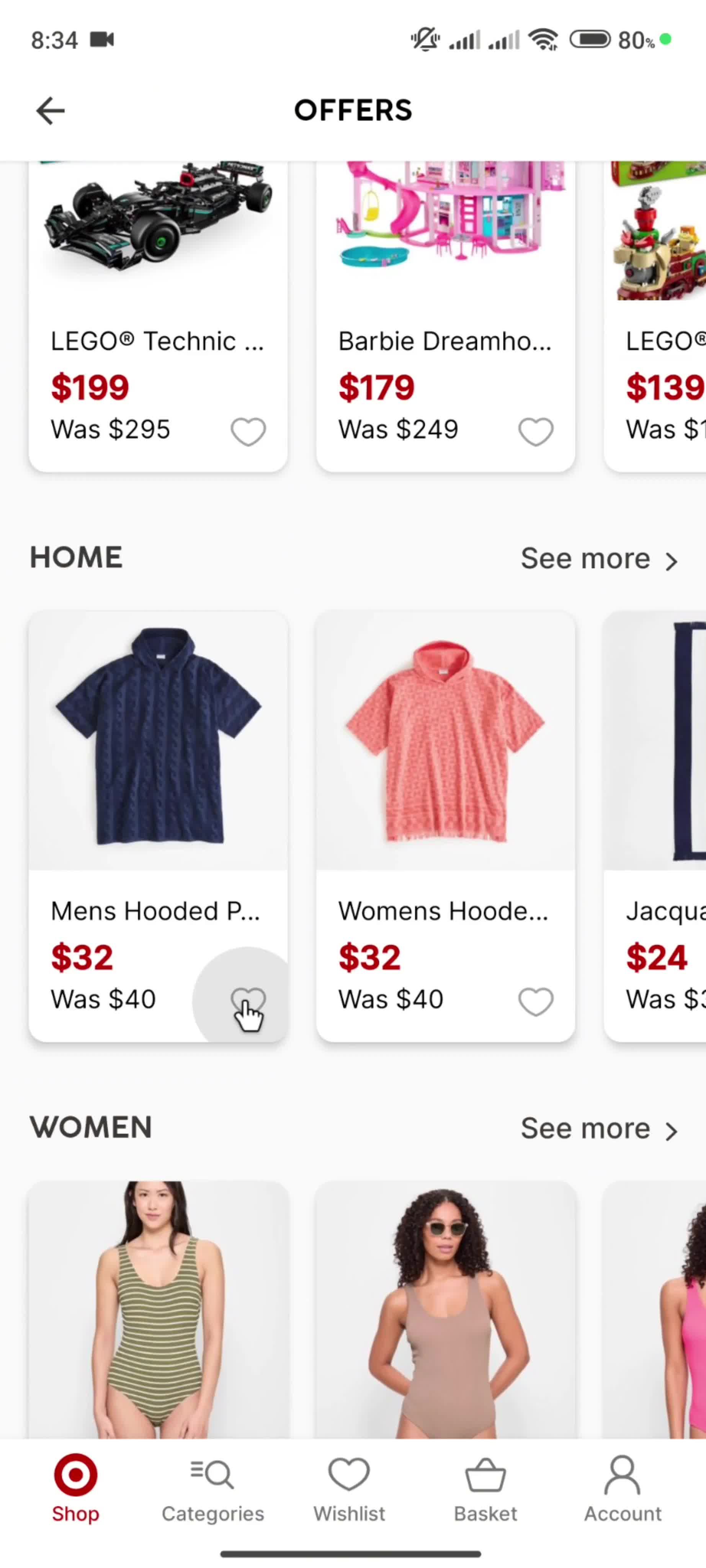Adding to favorites on Target video thumbnail