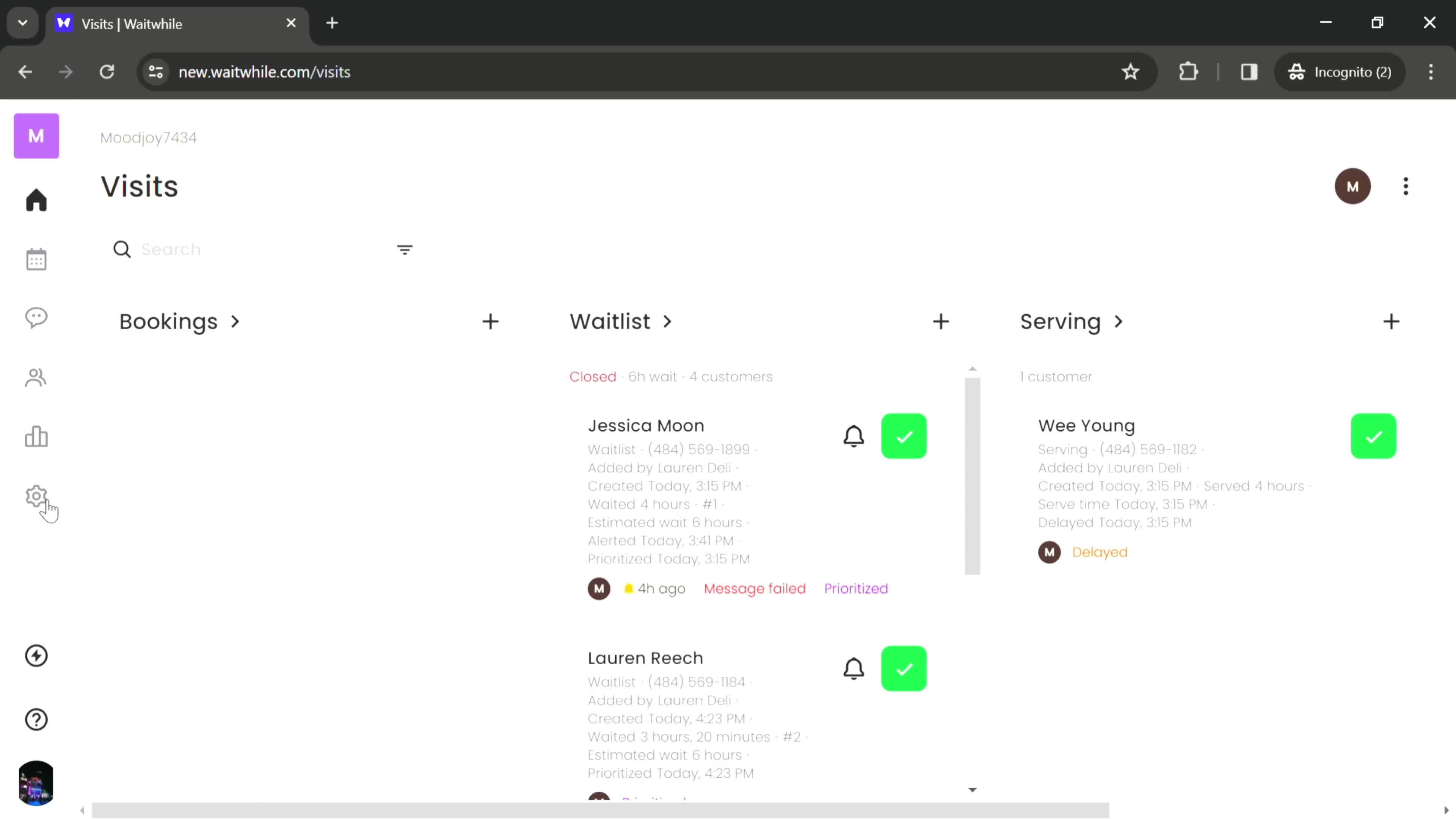 Adding services screenshot