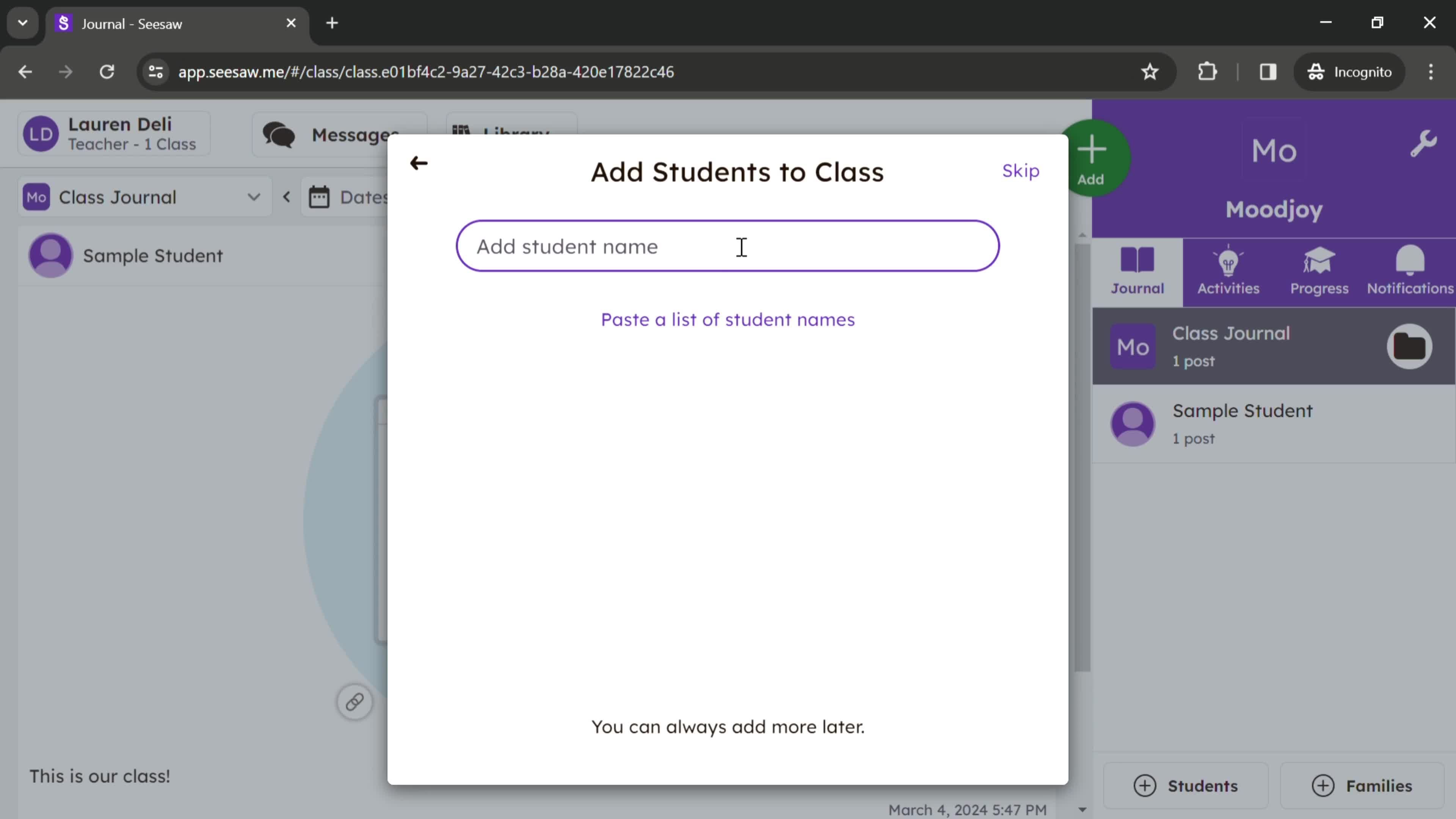 Adding a student on Seesaw video thumbnail