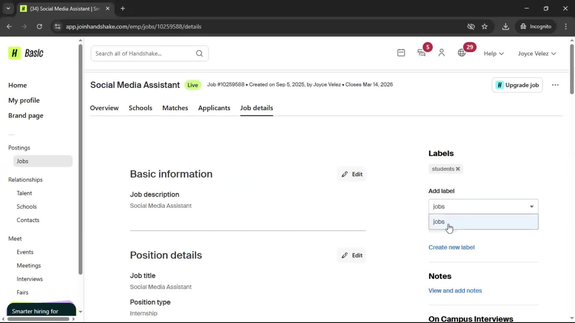 Adding tags screenshot