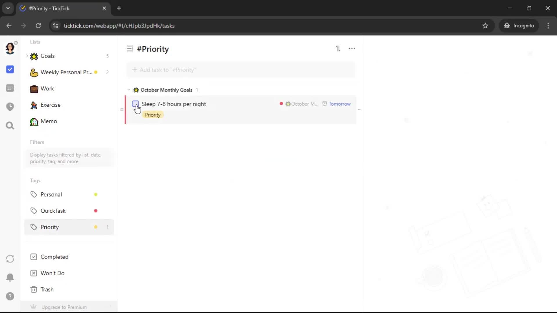 Adding tags screenshot