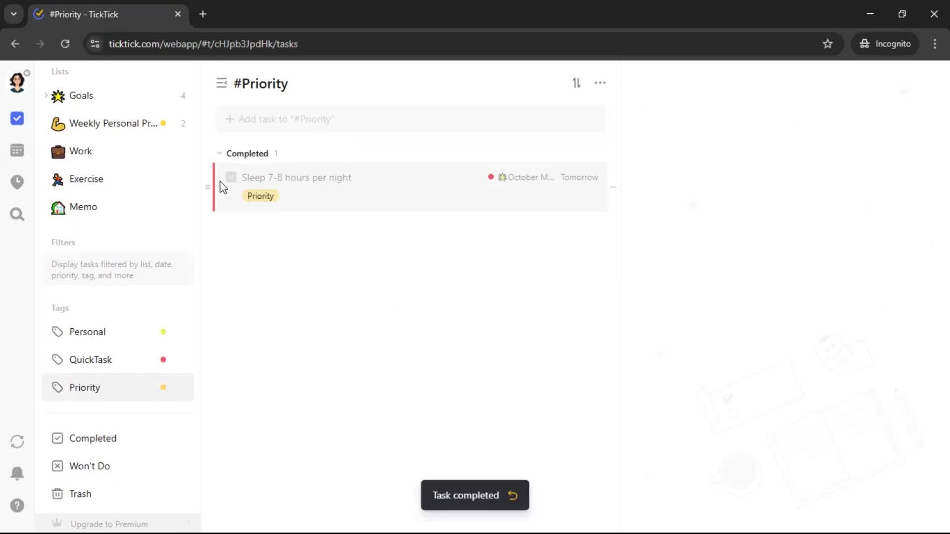 Adding tags screenshot