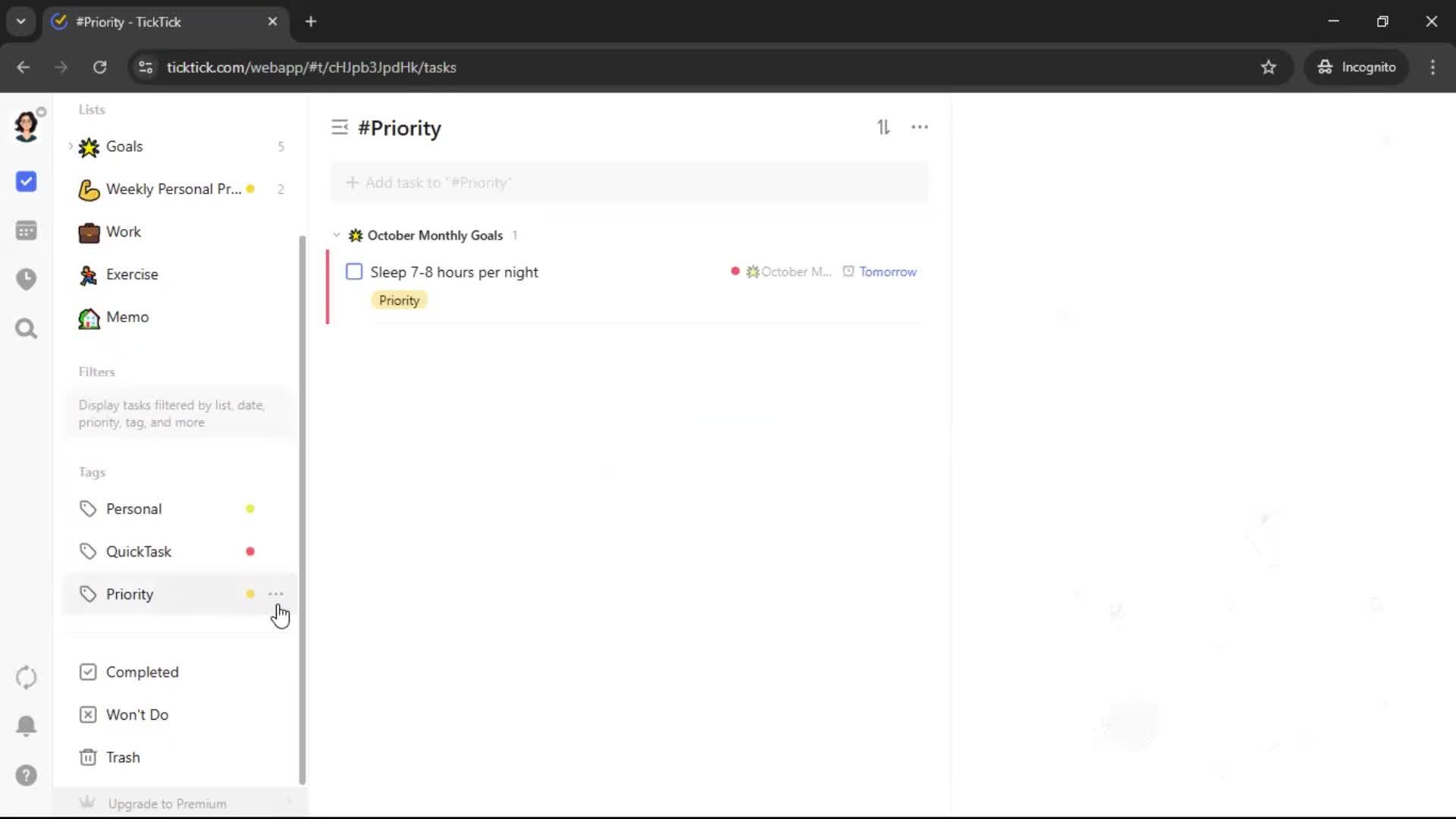 Adding tags screenshot