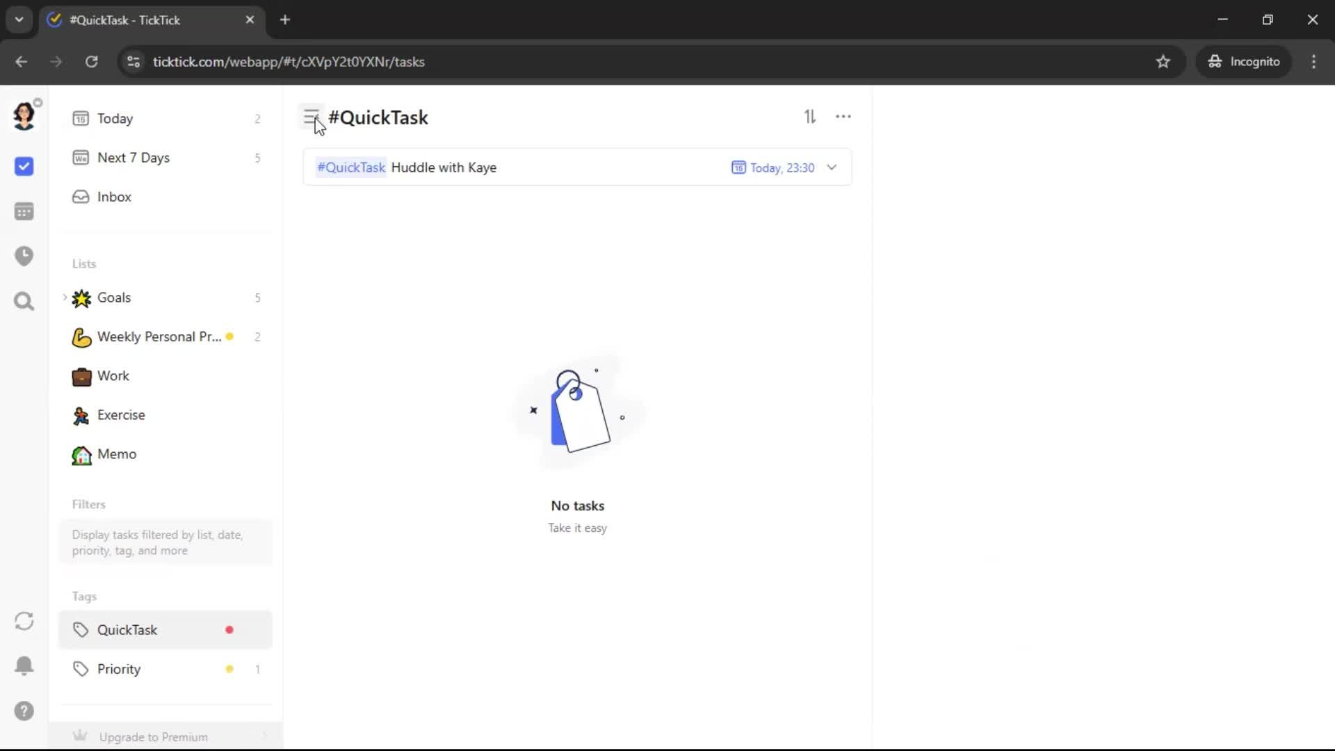 Adding tags screenshot