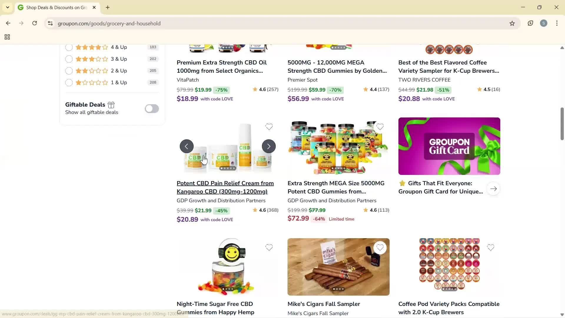 Adding to cart screenshot