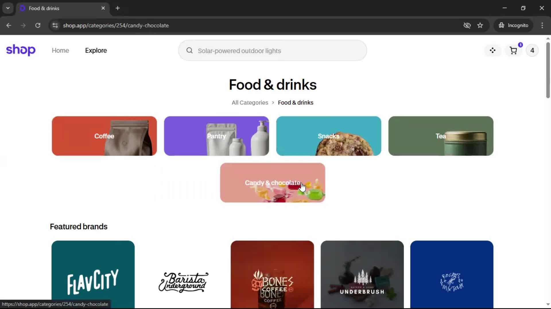 Adding to cart screenshot