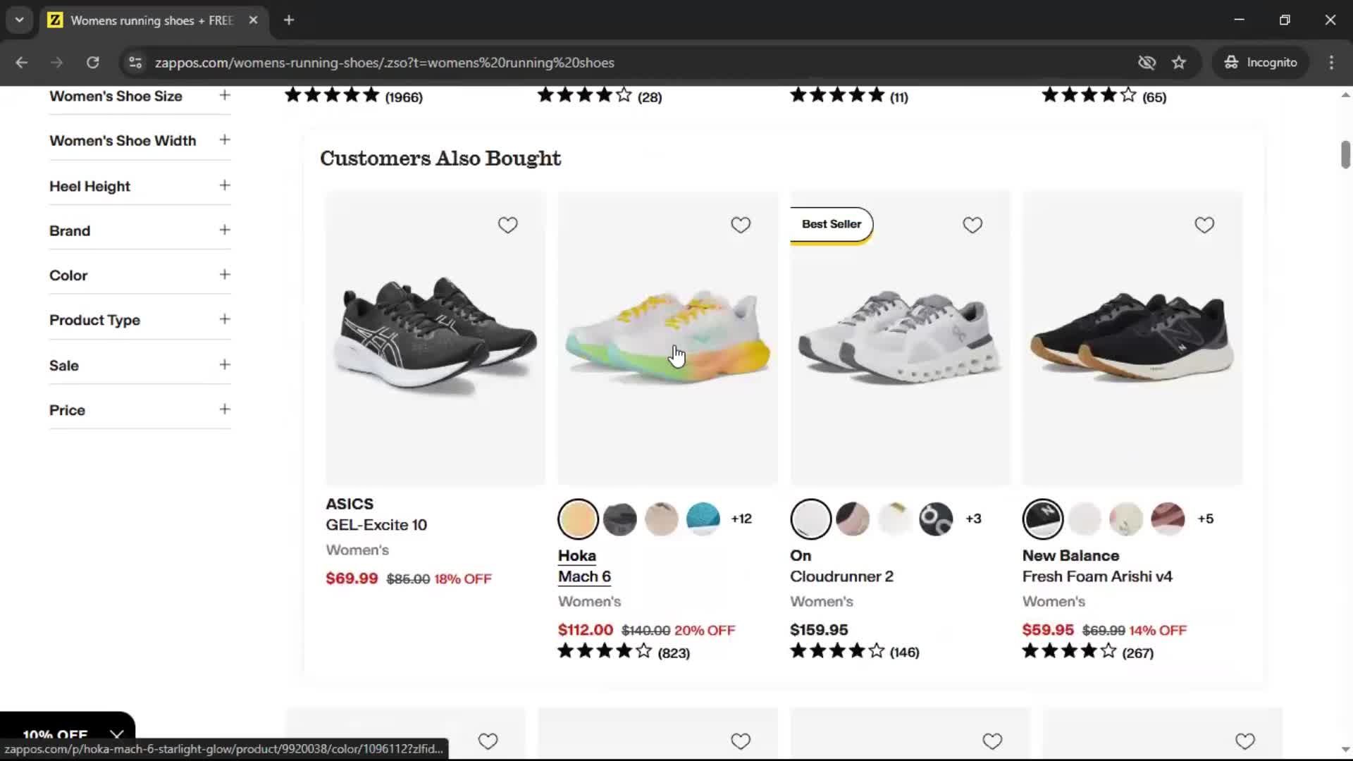 Adding to cart screenshot
