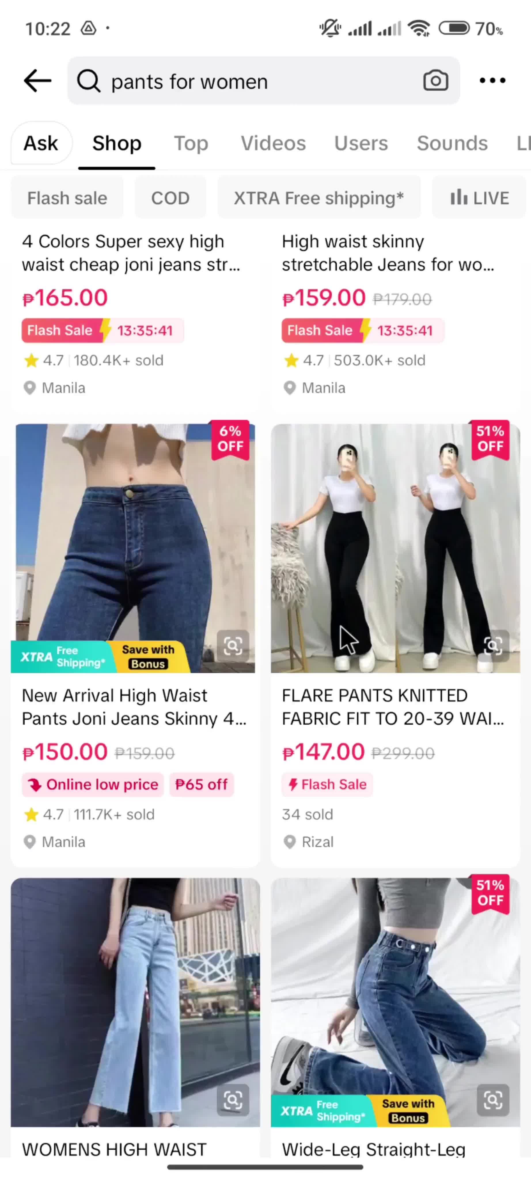 Adding to cart on TikTok video thumbnail