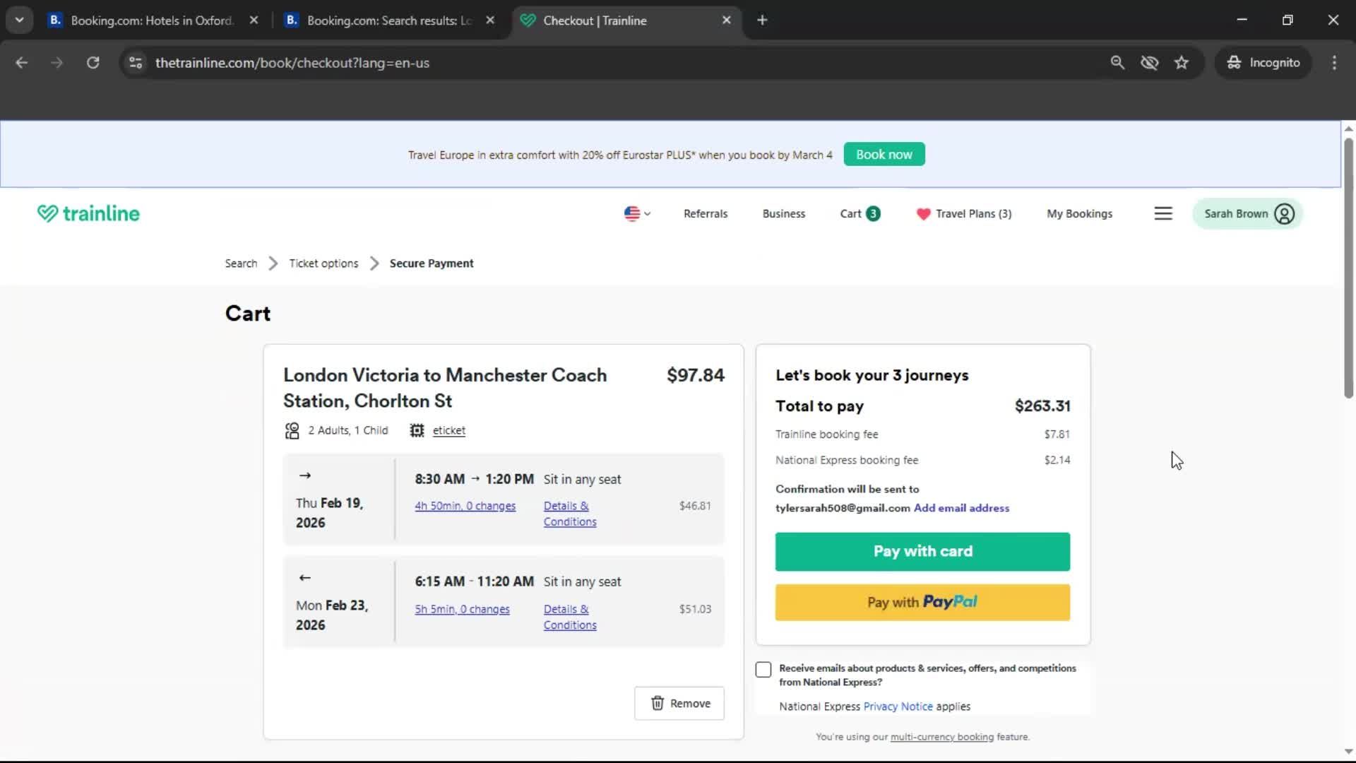 Adding to cart screenshot