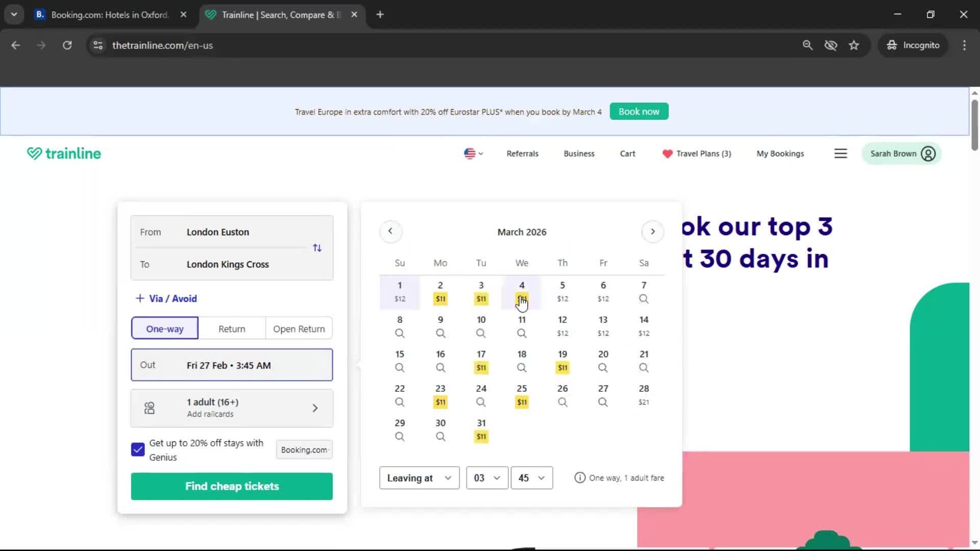 Adding to cart screenshot