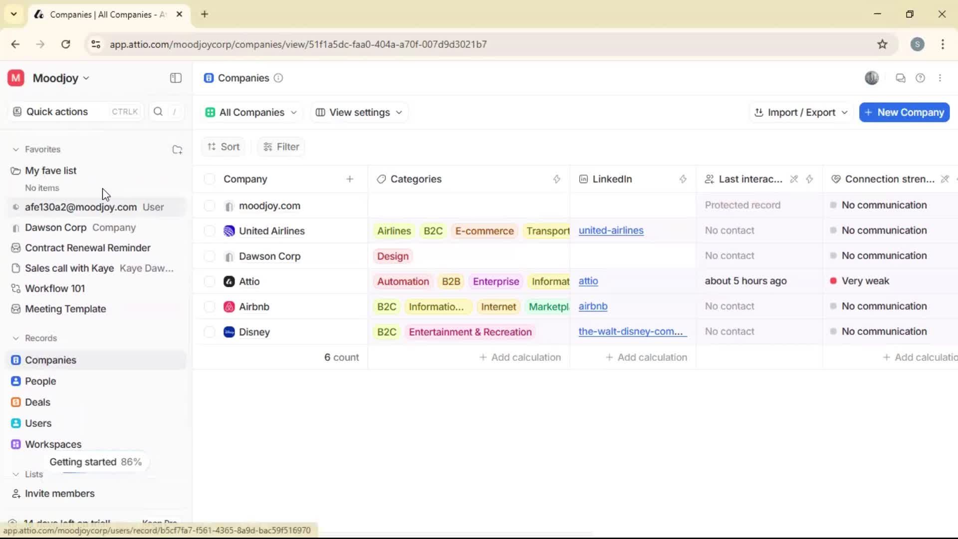 Adding to favorites screenshot