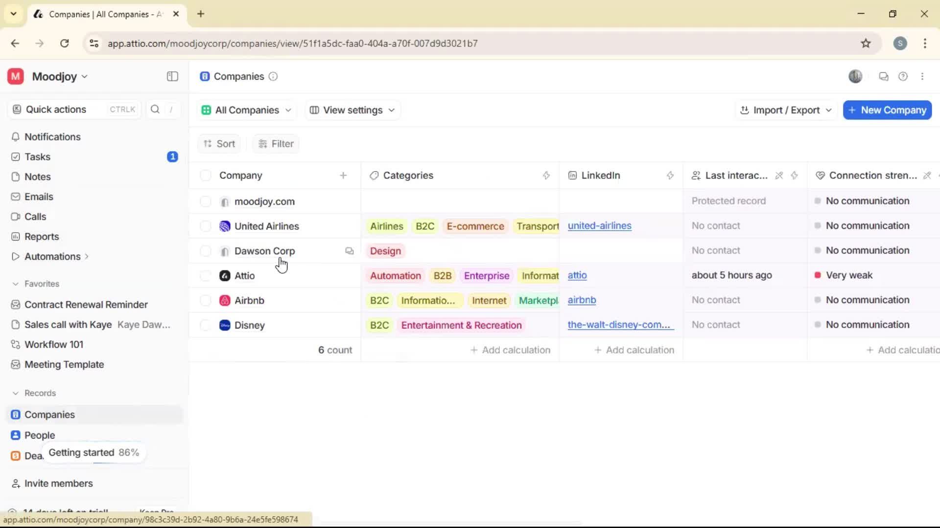 Adding to favorites screenshot