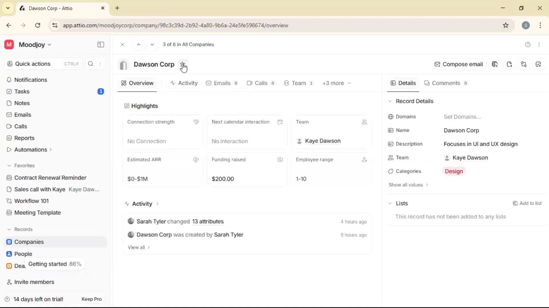 Adding to favorites screenshot