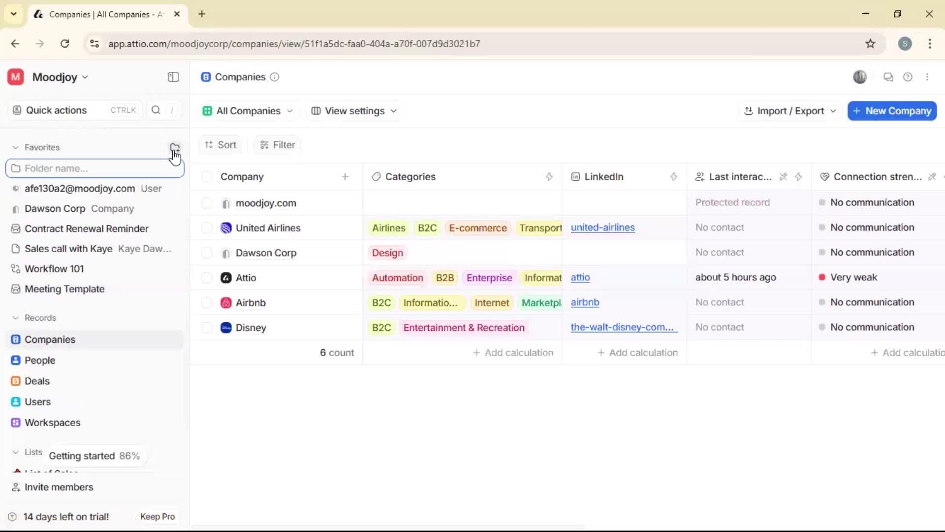 Adding to favorites screenshot