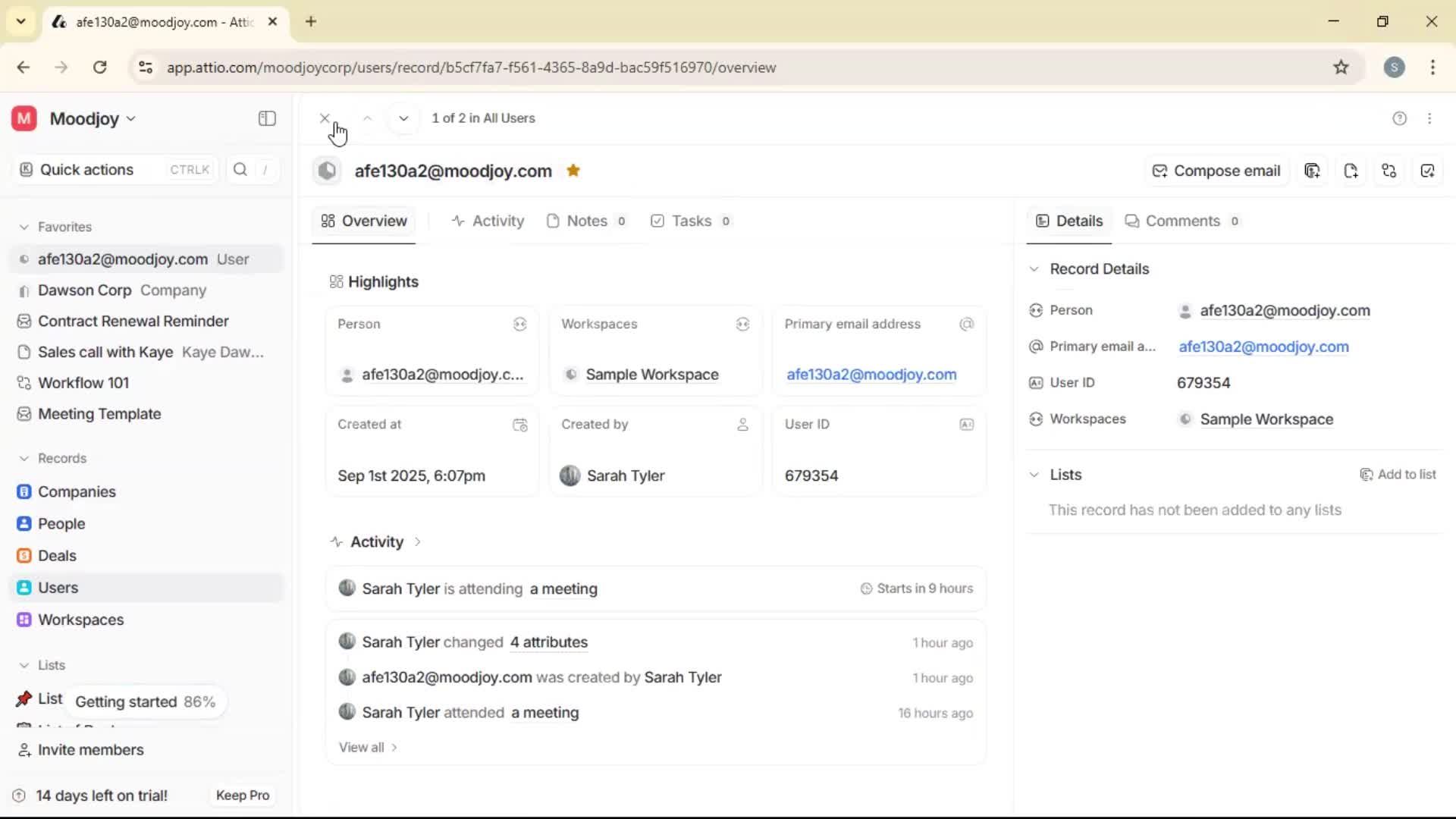 Adding to favorites screenshot