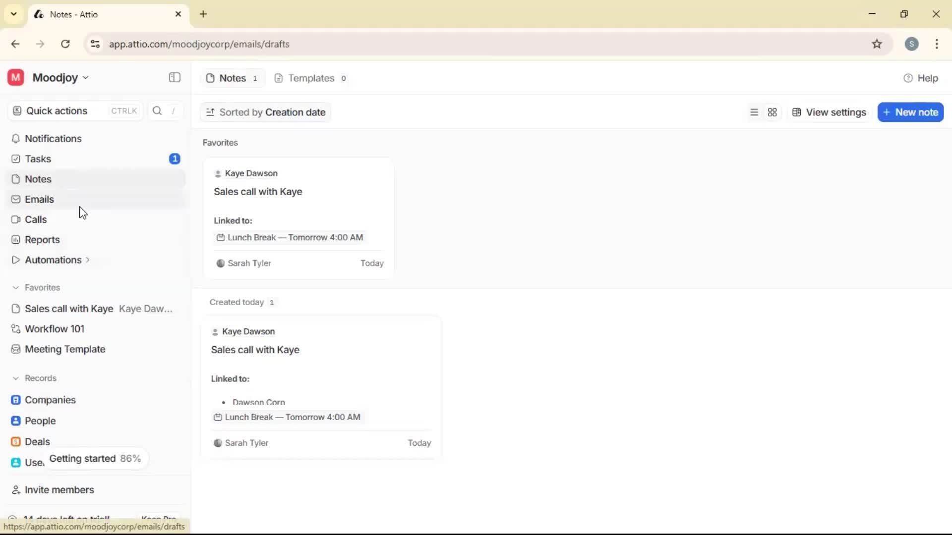 Adding to favorites screenshot