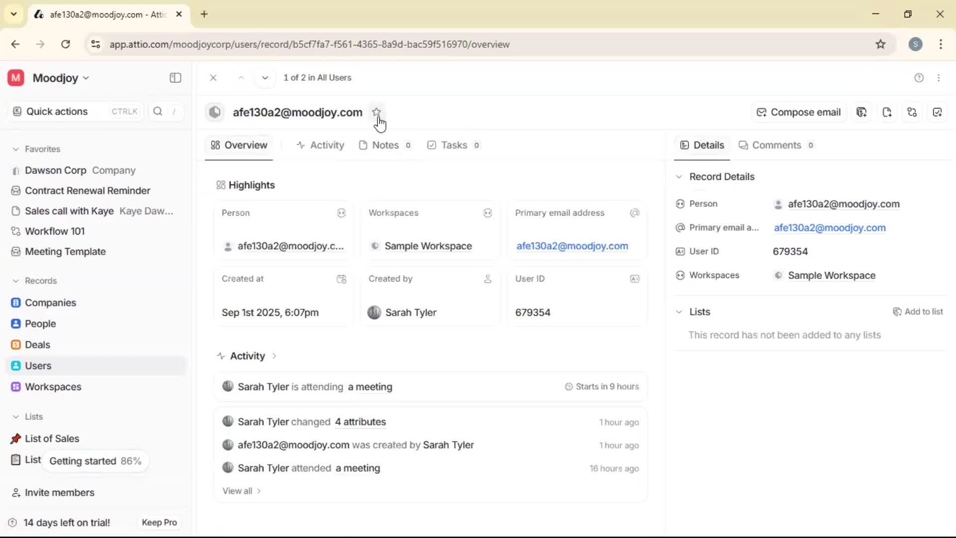 Adding to favorites screenshot