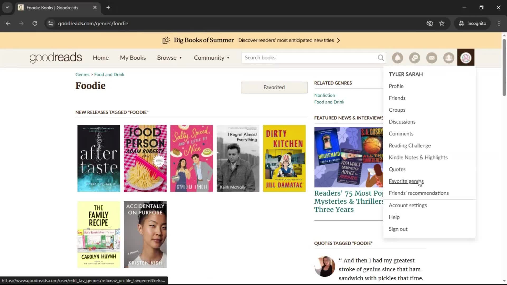 Adding to favorites screenshot
