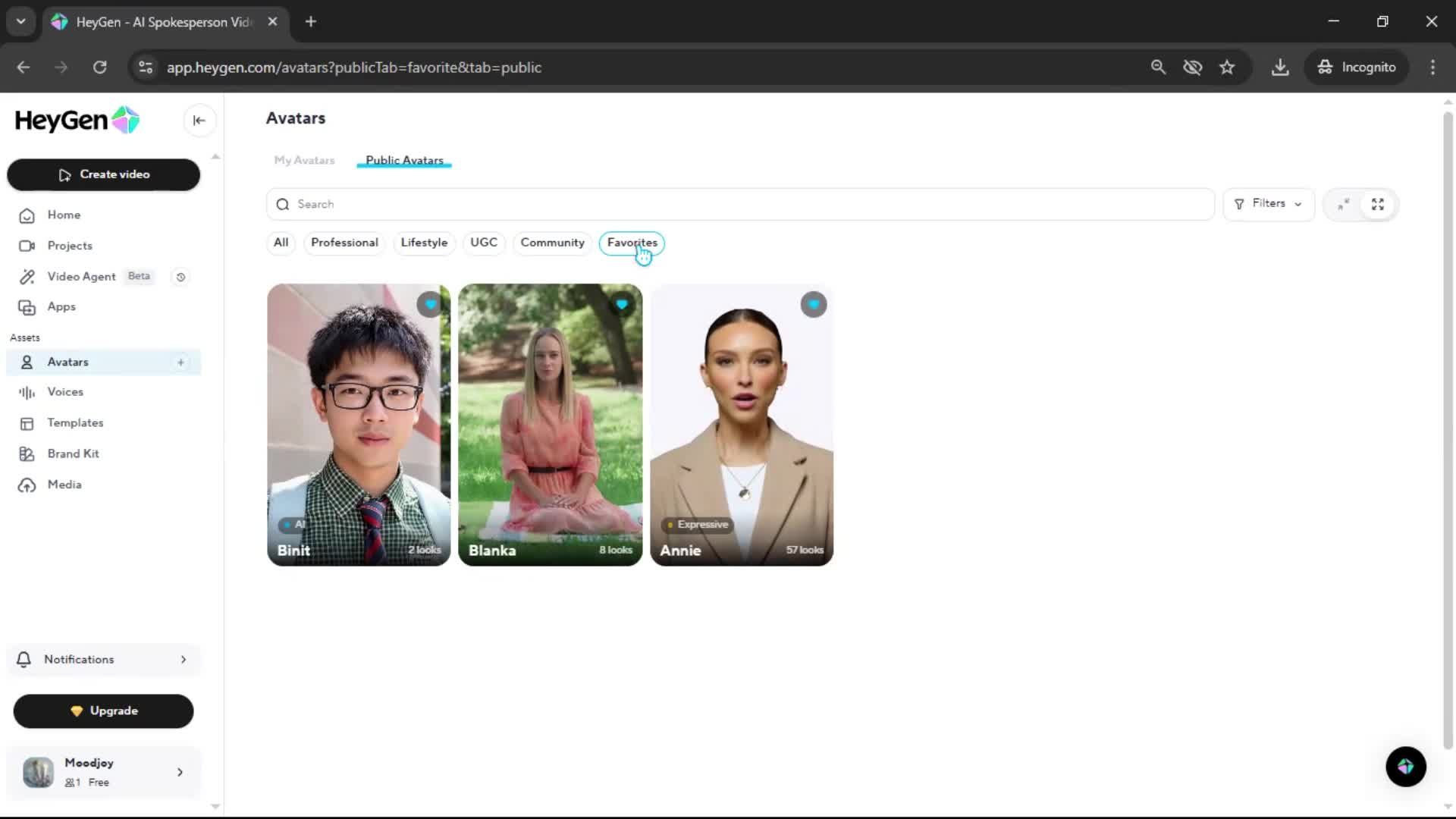 Adding to favorites screenshot