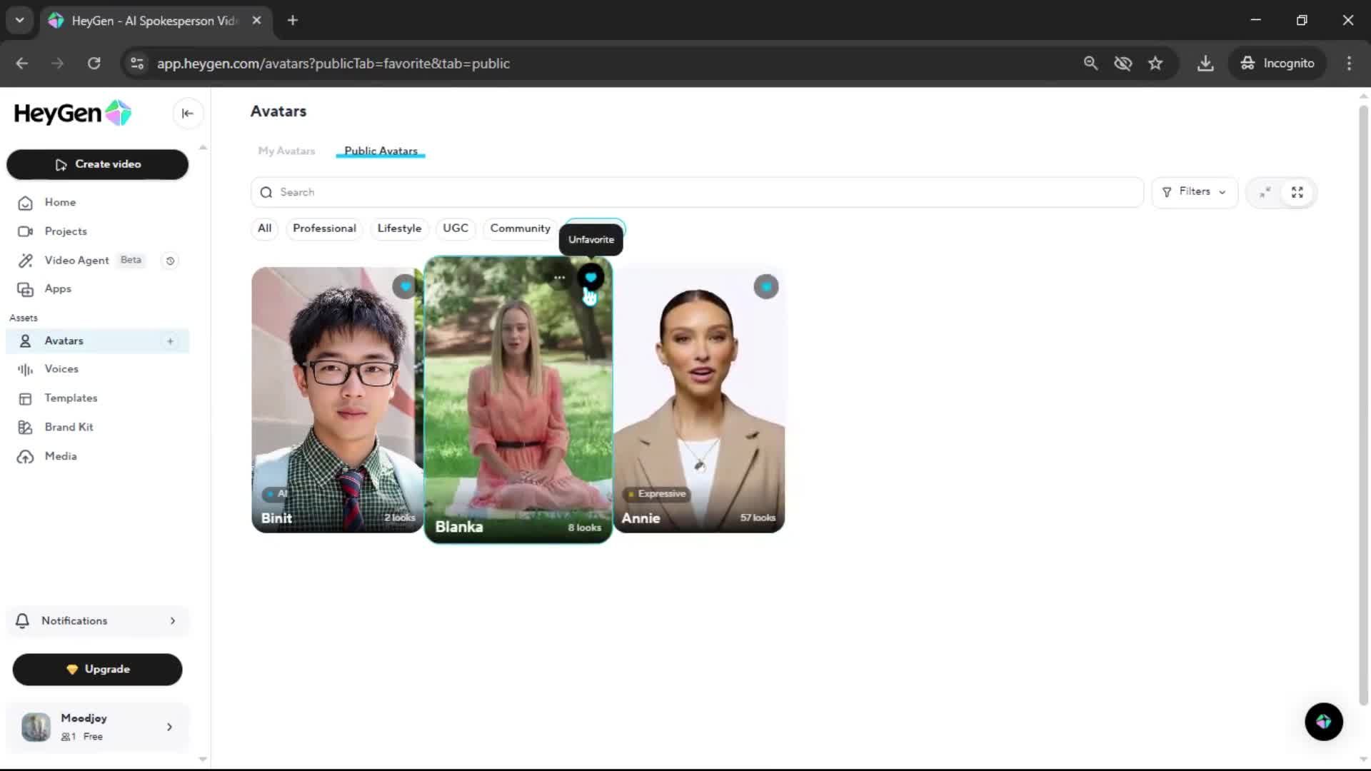 Adding to favorites screenshot