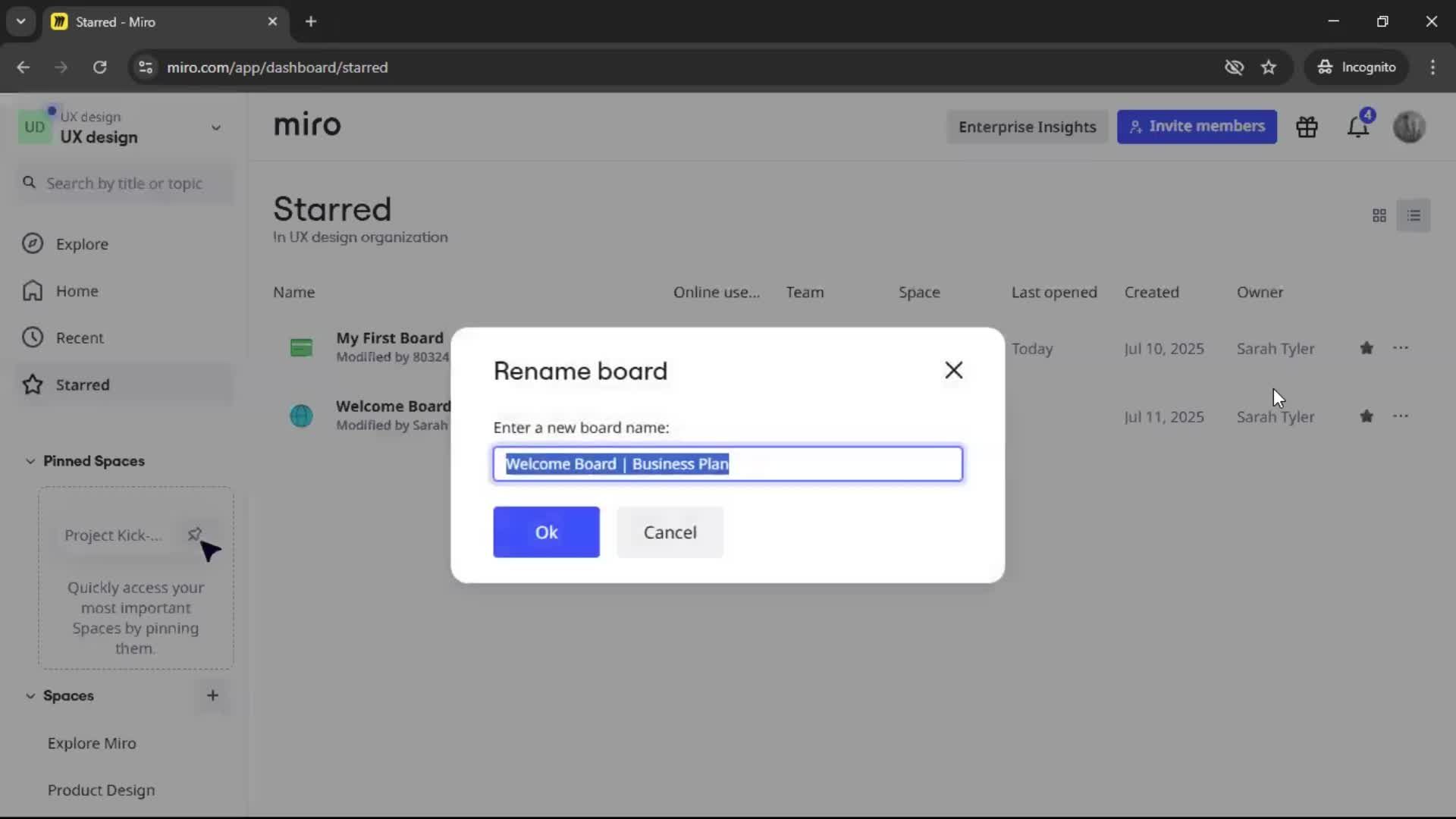 Adding to favorites screenshot