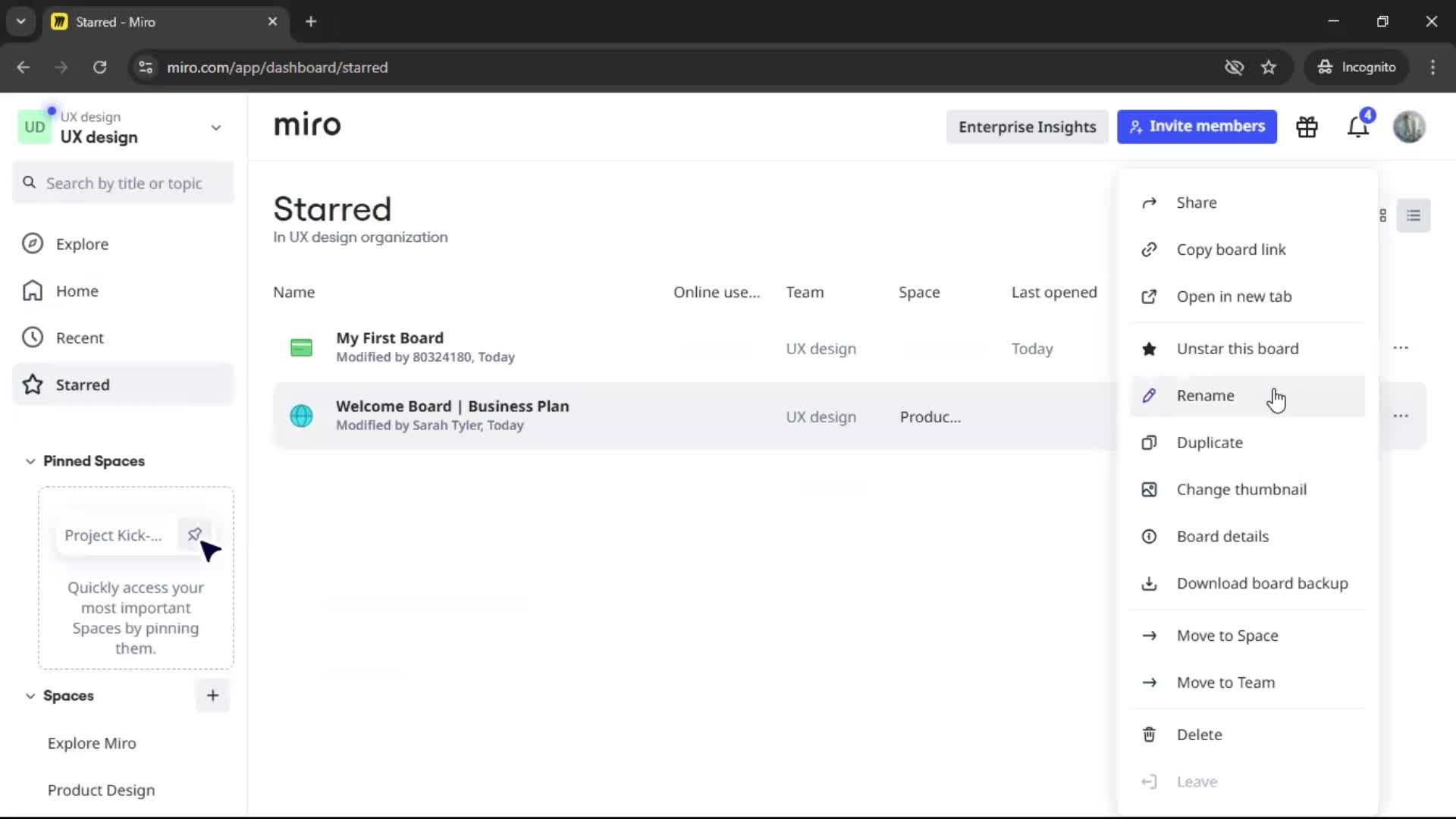 Adding to favorites screenshot