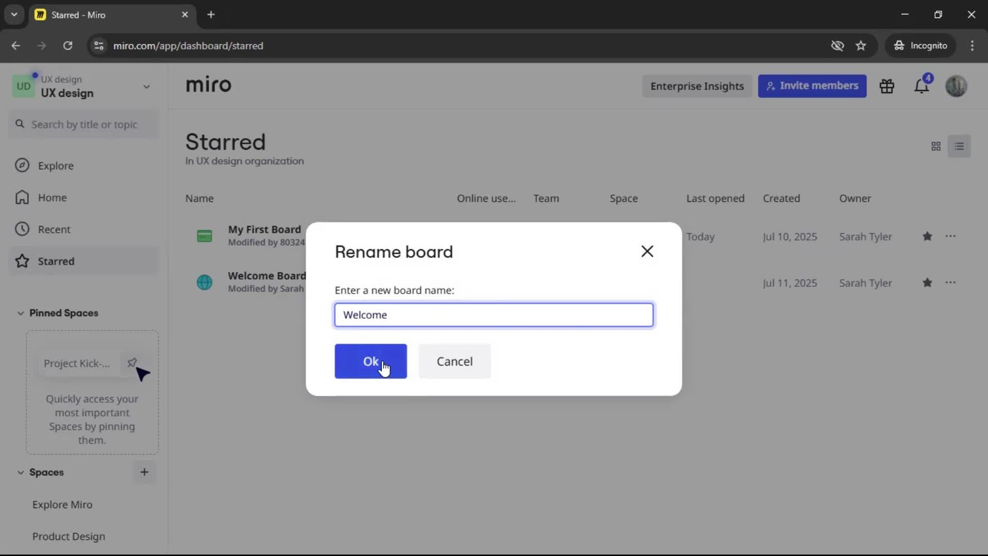 Adding to favorites screenshot