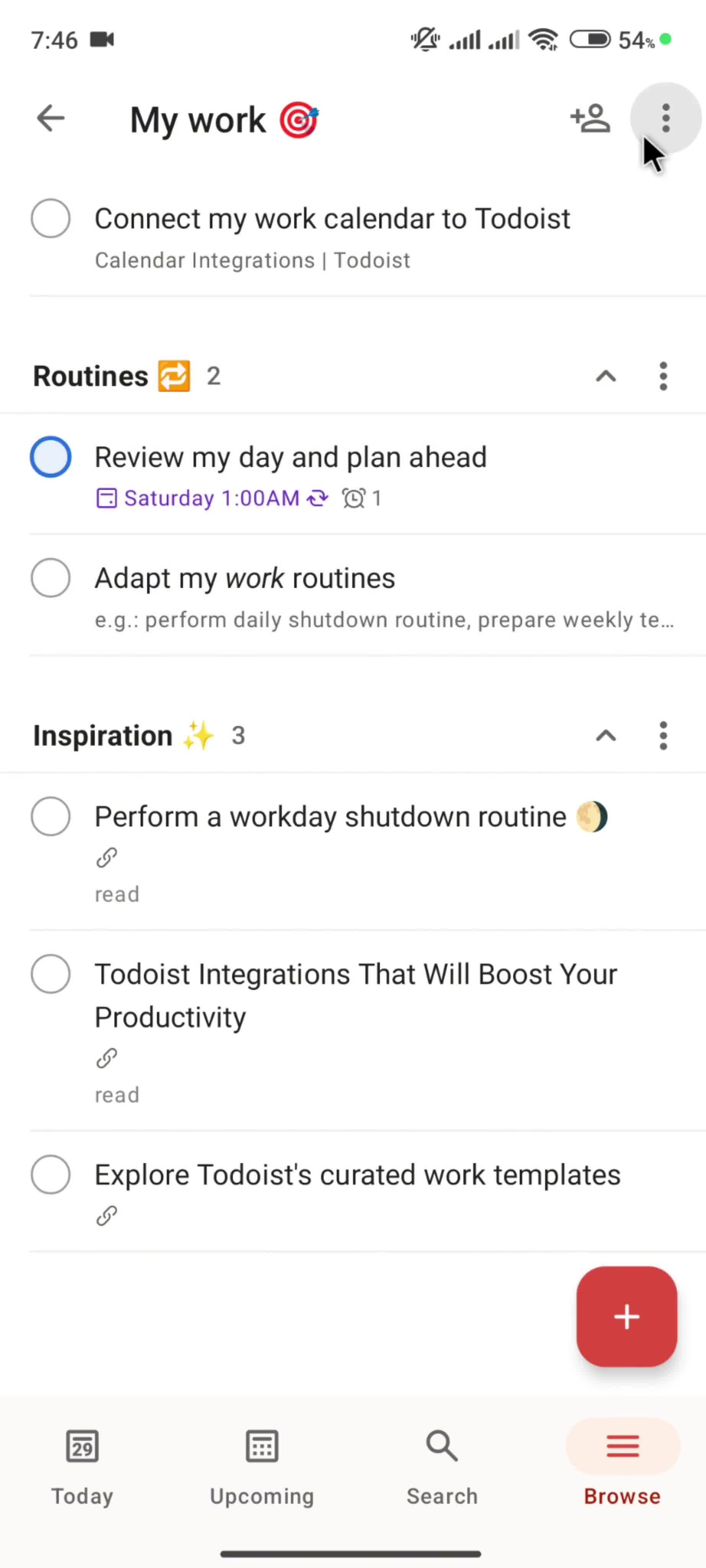 Adding to favorites screenshot