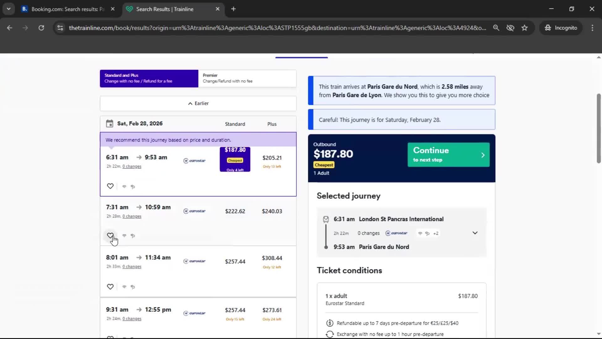 Adding to favorites screenshot