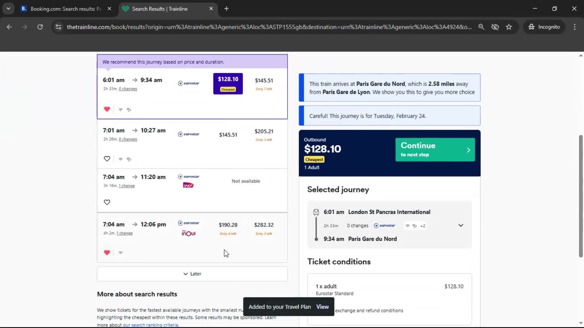 Adding to favorites screenshot