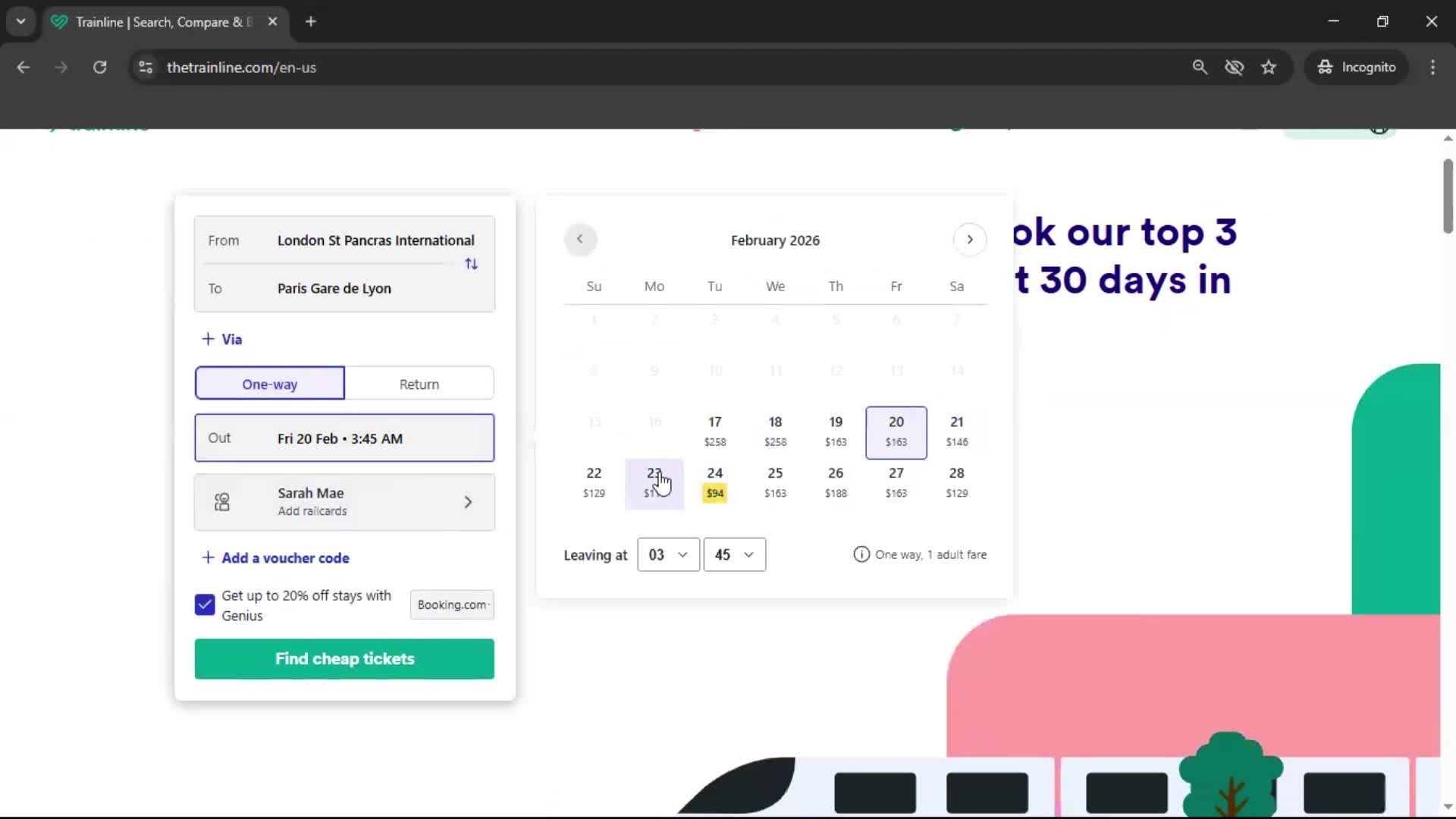 Adding to favorites screenshot