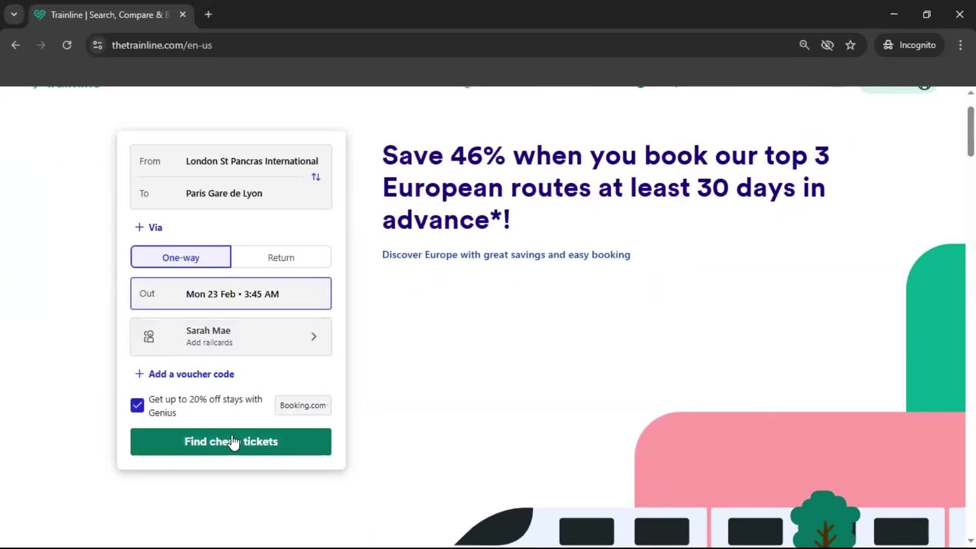Adding to favorites screenshot