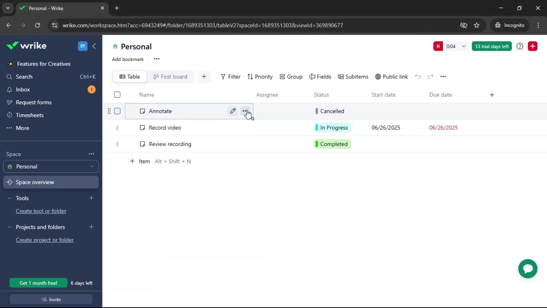 Adding to favorites screenshot
