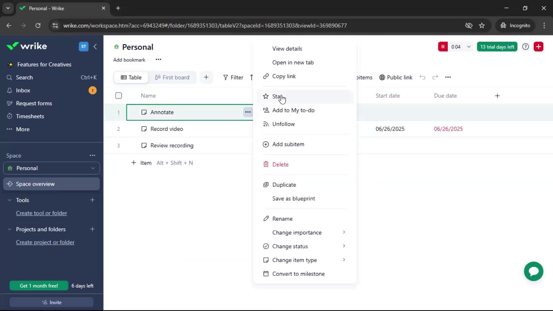 Adding to favorites screenshot
