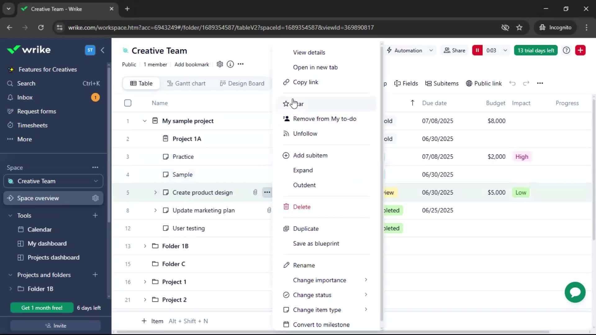 Adding to favorites screenshot