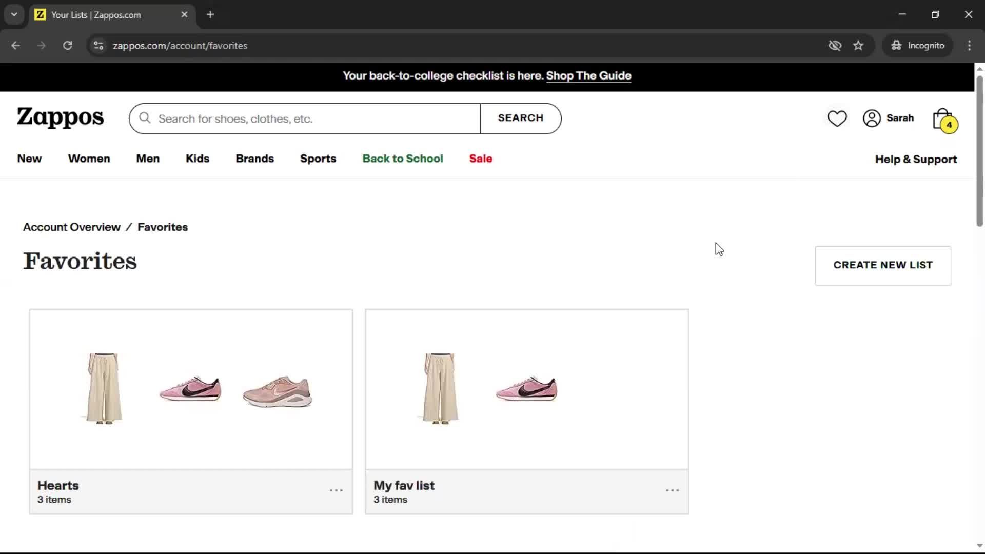 Adding to favorites screenshot