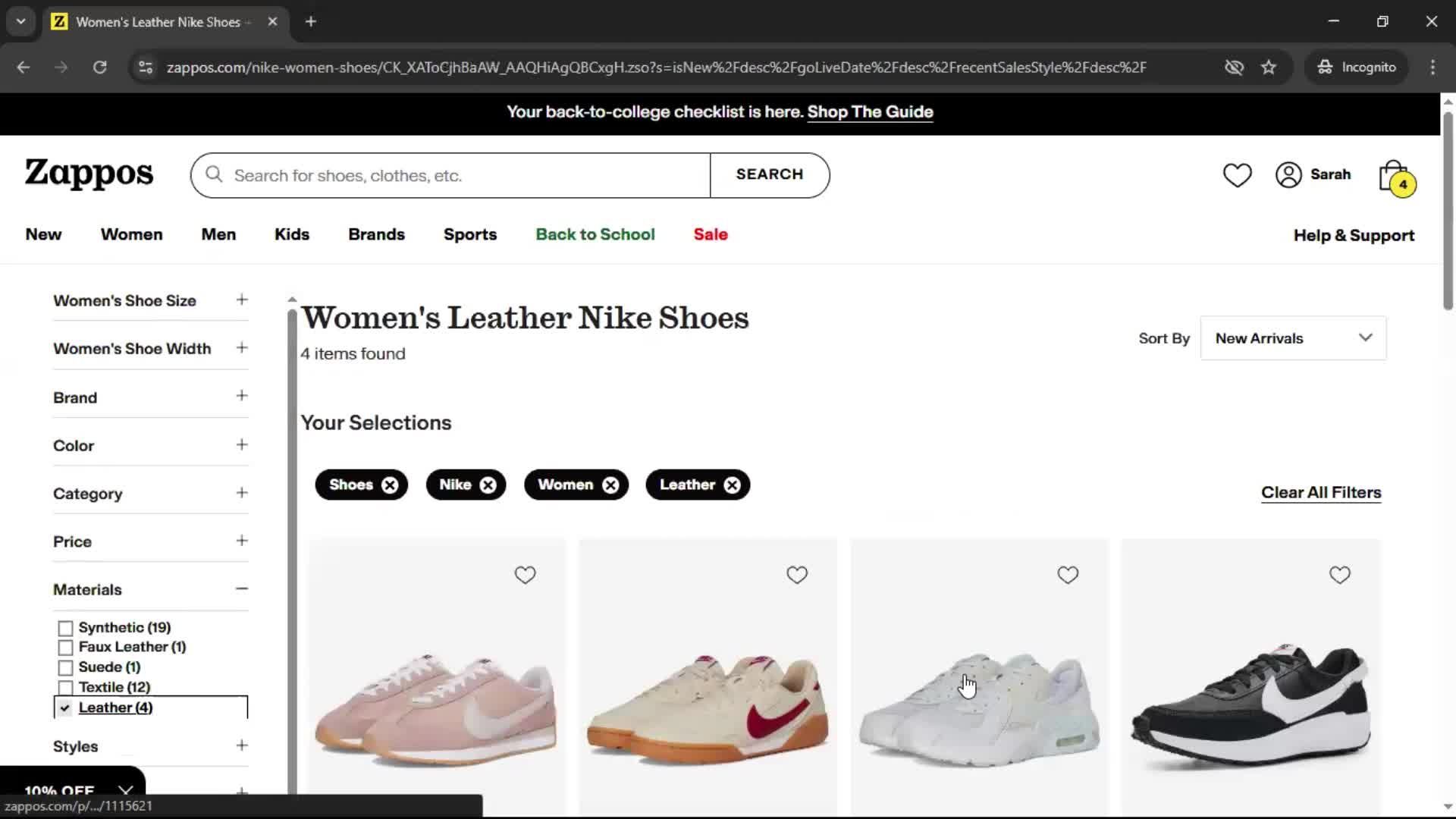 Adding to favorites on Zappos video thumbnail