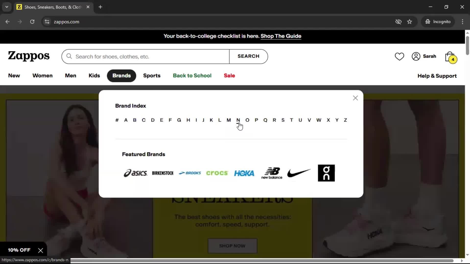 Adding to favorites on Zappos video thumbnail