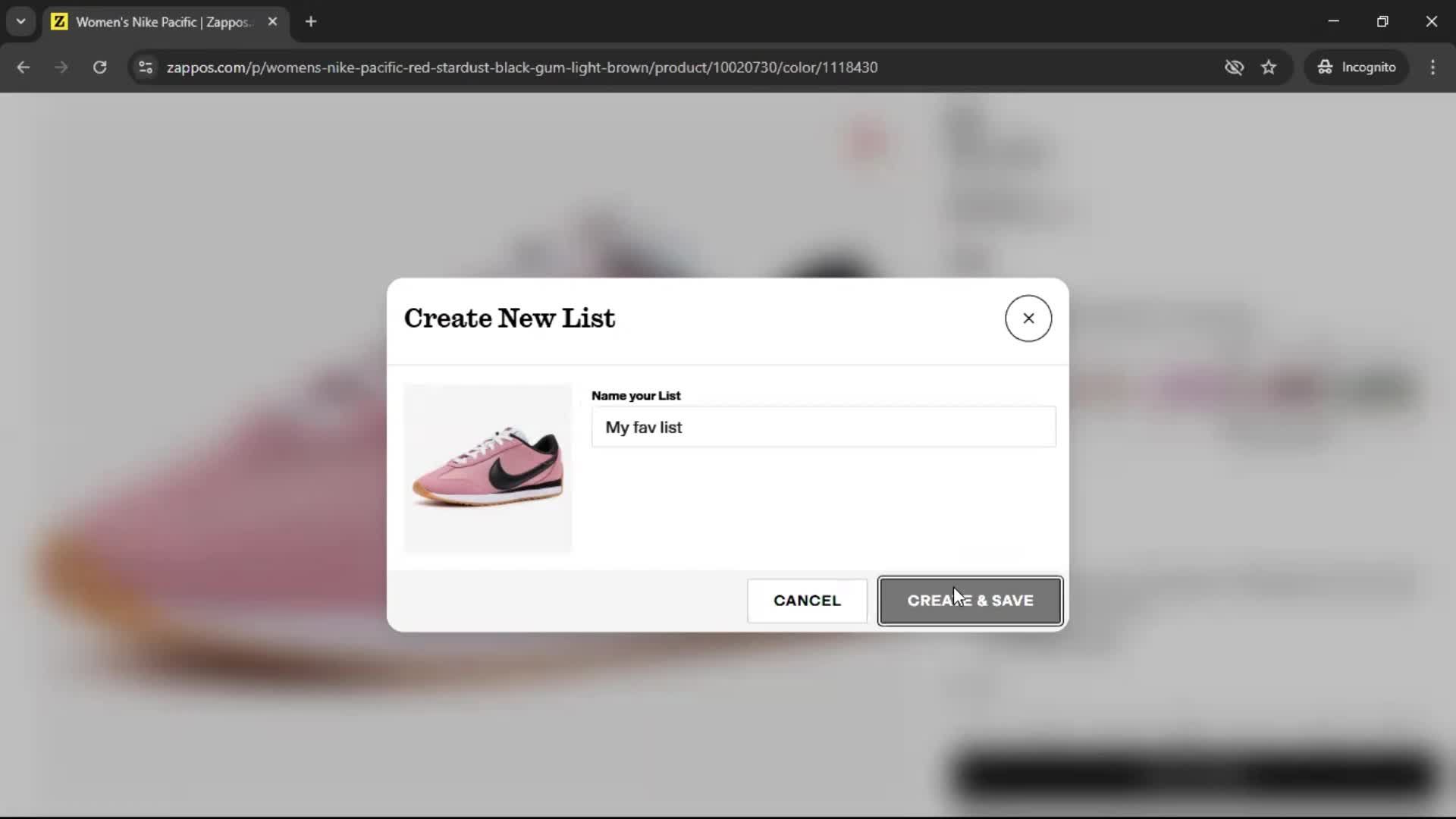 Adding to favorites screenshot