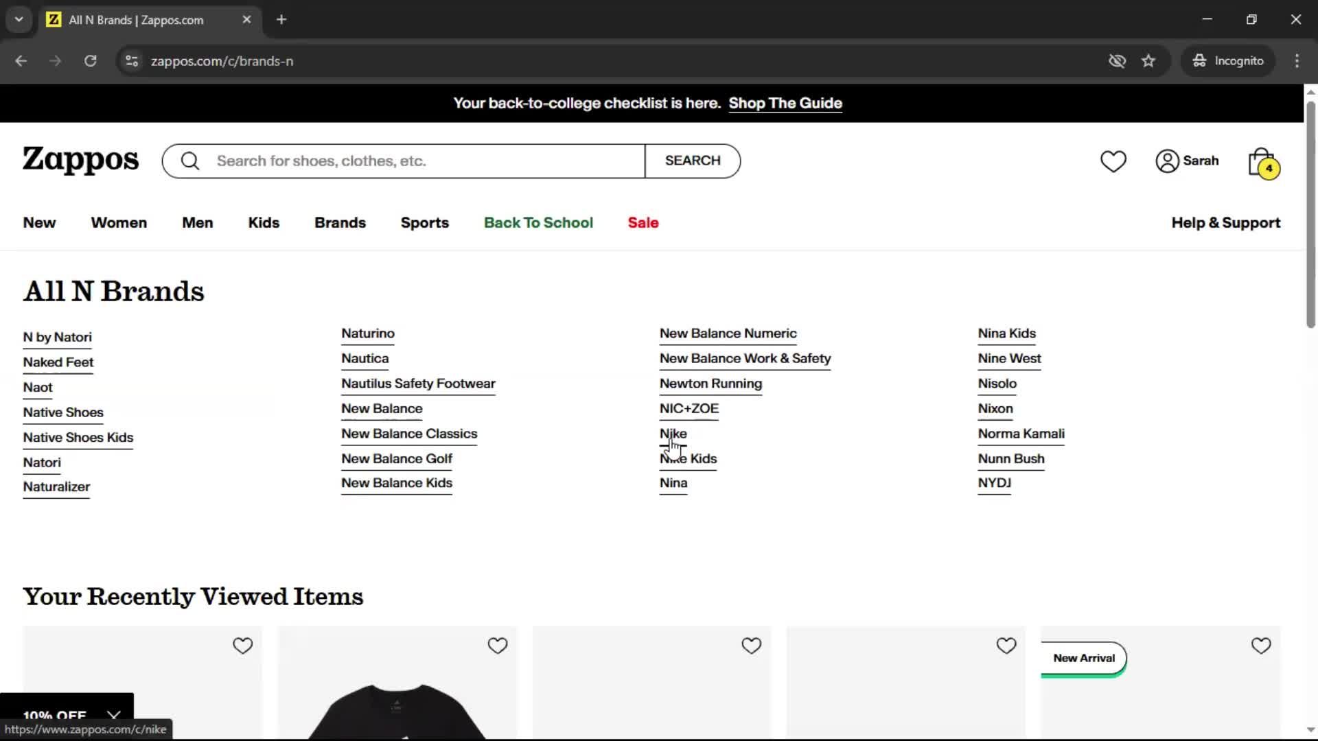 Adding to favorites on Zappos video thumbnail