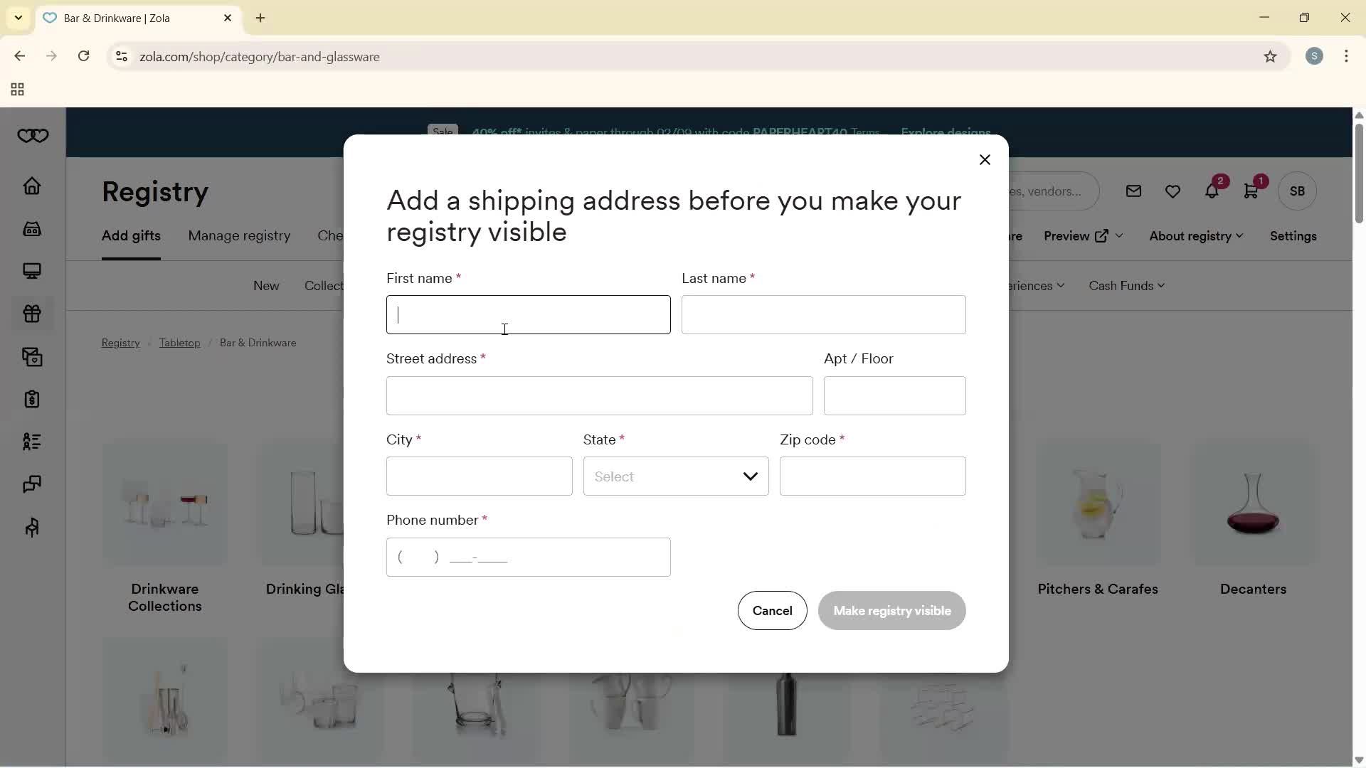 Creating a registry screenshot