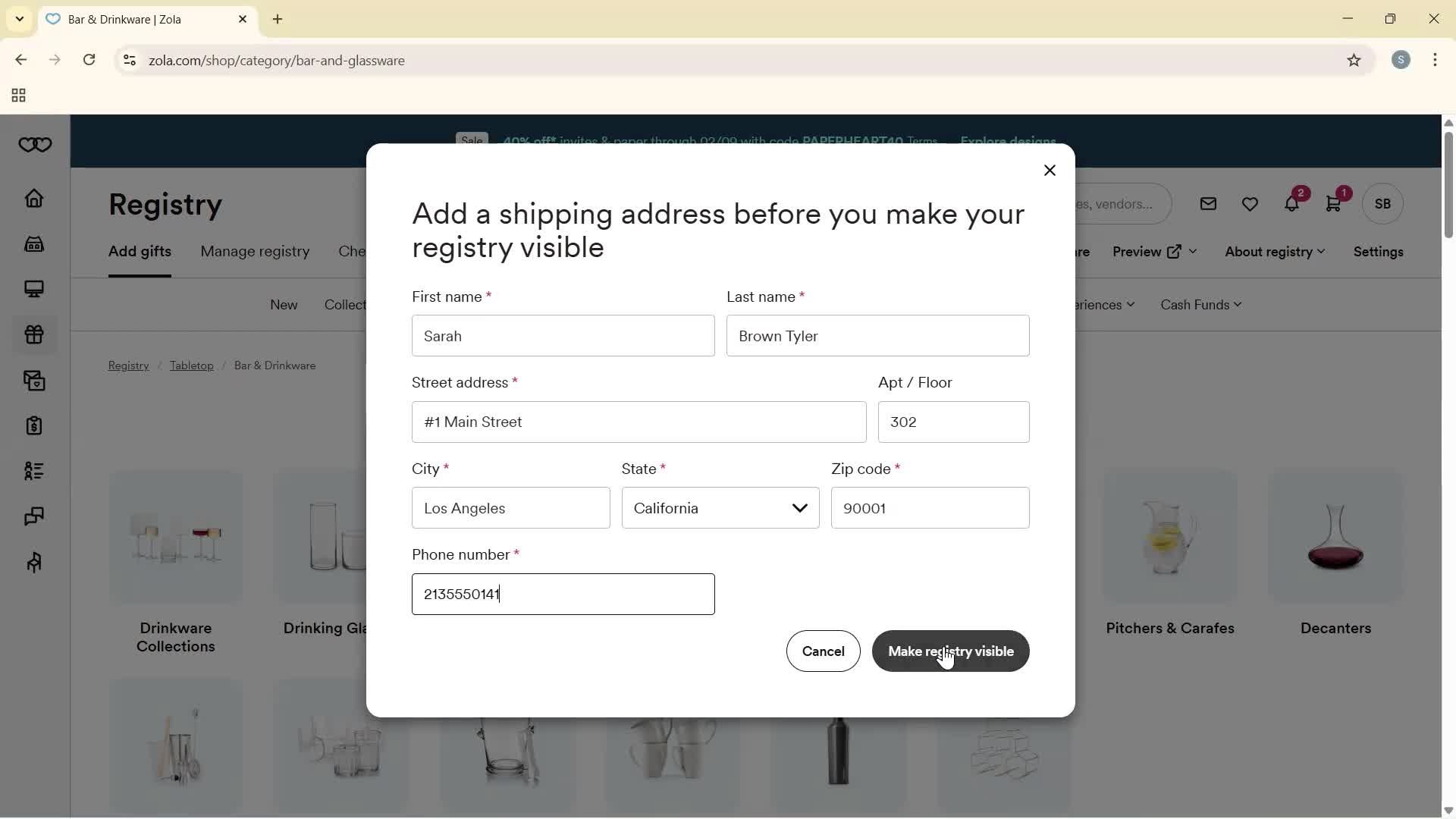 Creating a registry screenshot