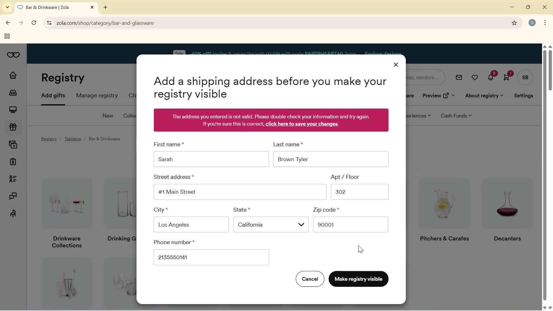 Creating a registry screenshot