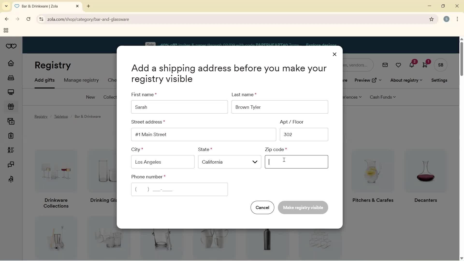 Creating a registry screenshot