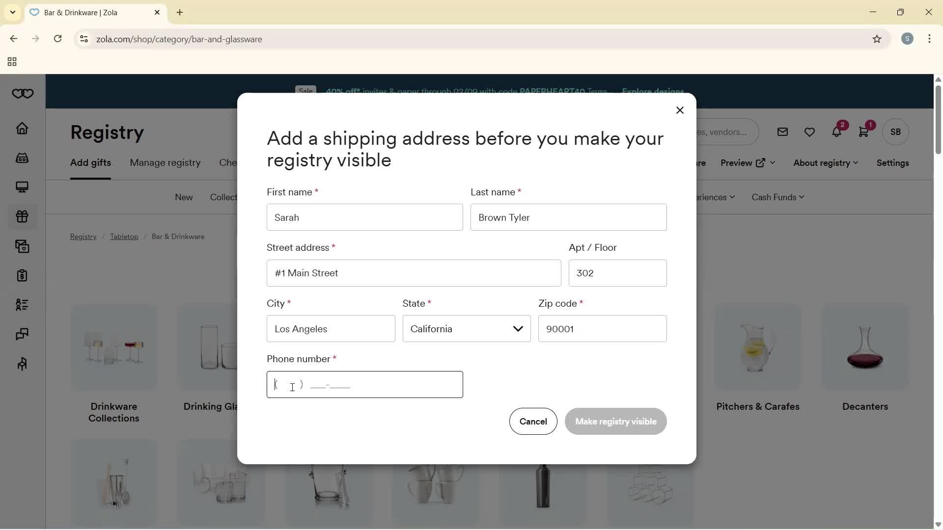 Creating a registry screenshot